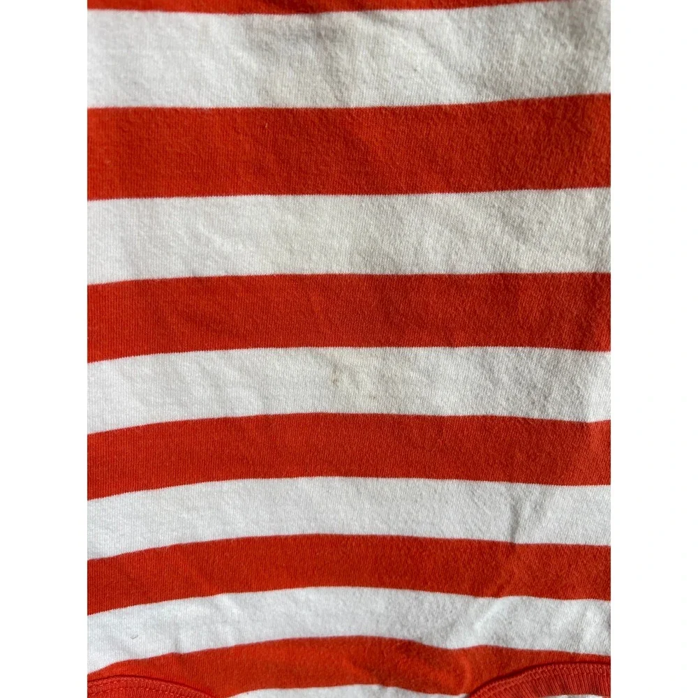 Carters Baby Girl Red White Striped Ruffle Strap Bodysuit 12 Months